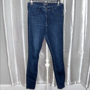 6 Long Abercrombie & Fitch Dark Blue Simone High Rise Jean Legging
